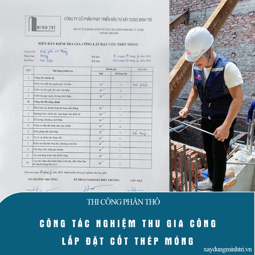 Giám sát, nghiệm thu cốt thép công trình xây dựng