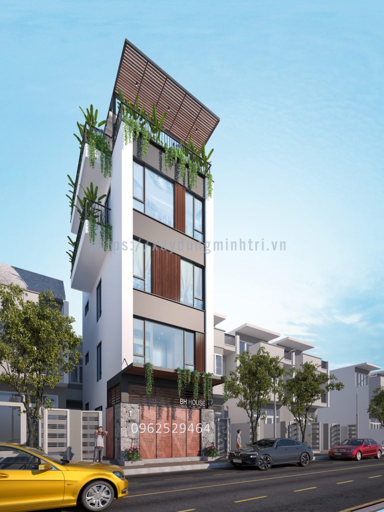 Bản vẽ phối cảnh mặt bên