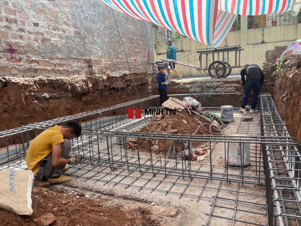 Gia công lắp dựng cốt thép móng băng