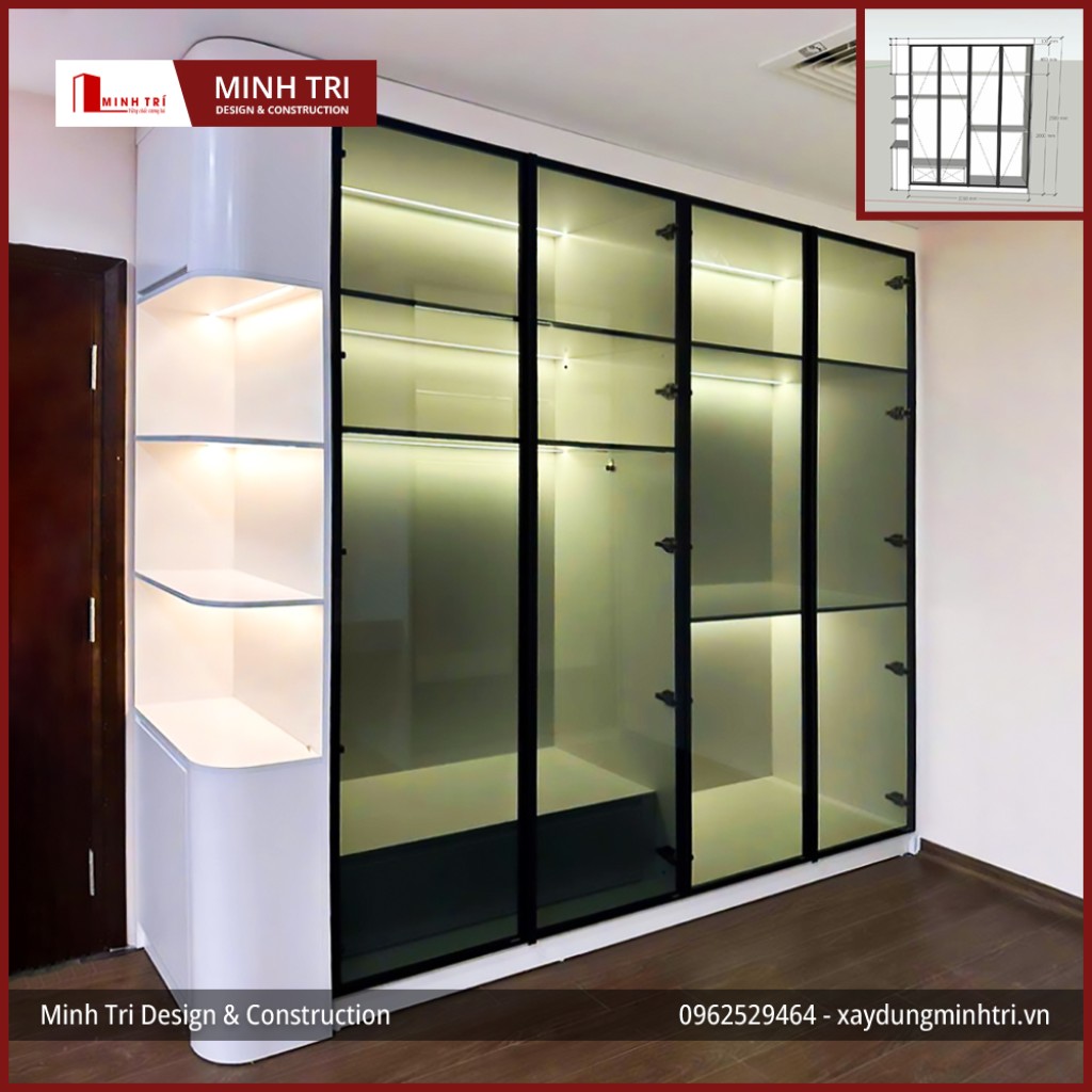 Hình ảnh nội thất tủ quần áo sau khi lắp đặt