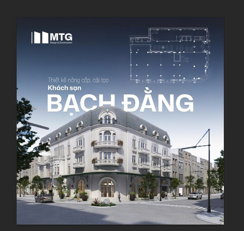 Mặt tiền phối cảnh cải tạo - mặt trước